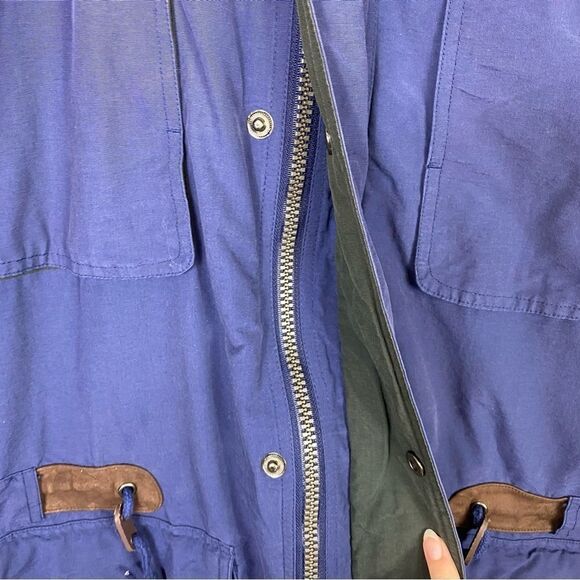 London Fog Navy Blue Zip Up Outdoor Jacket - Picture 5 of 6